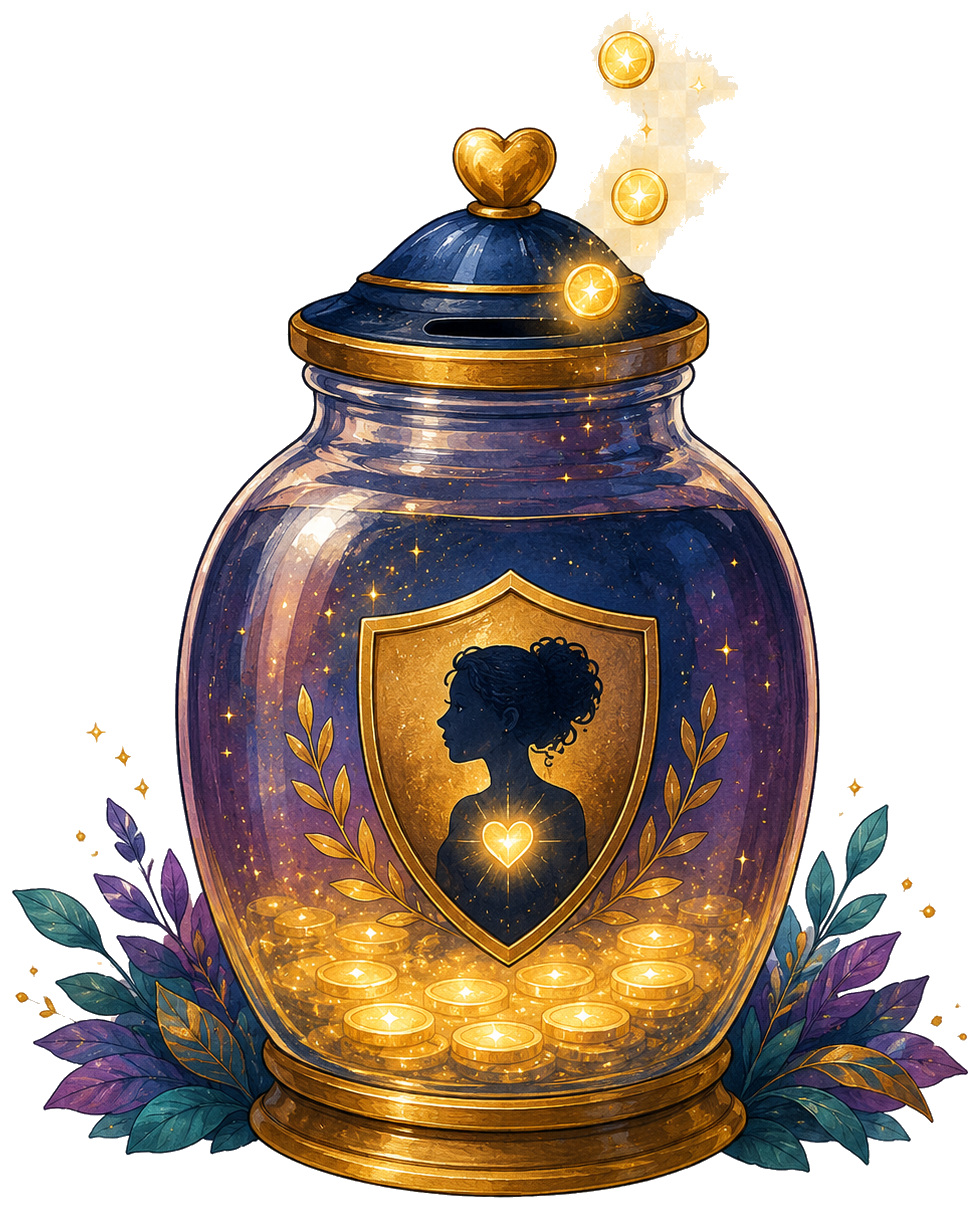 A glowing evidence jar